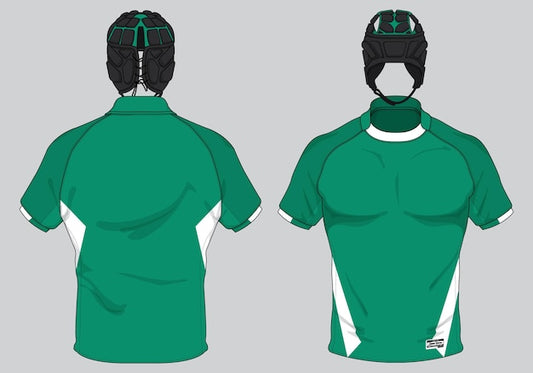 Next Print Rugby Jersey uniform design set vector