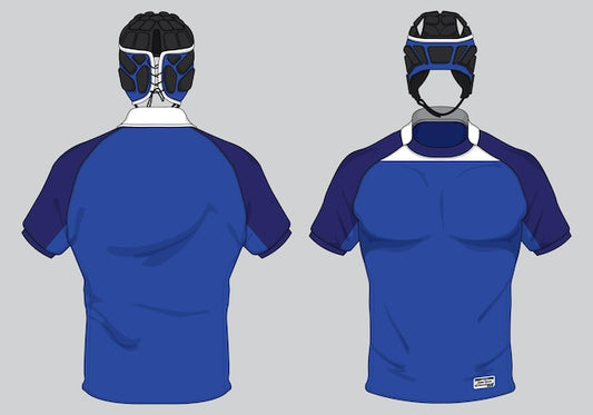 Next Print Rugby Jersey uniform design set vector