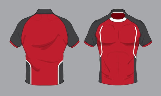 Next Print Rugby Jersey uniform design set vector
