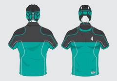 Next Print Rugby Jersey uniform design set vector