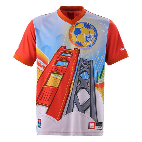 San Francisco Bay Area Host City Jersey 2026 Limited Edition Football Jersey Front View Featuring Bridge Inspired Artwork and City Skyline Design