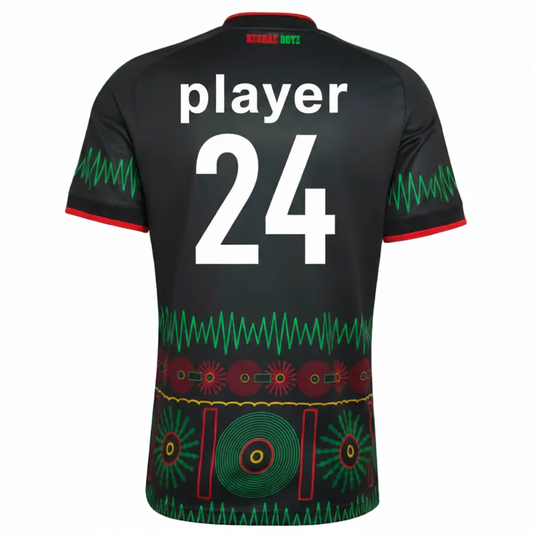 White green football jersey back side with custom player number