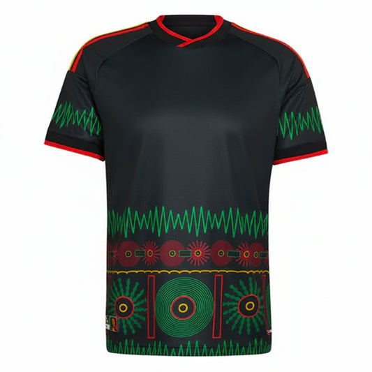 Senegal inspired white green football fan jersey front view