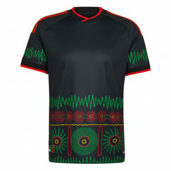 Senegal inspired white green football fan jersey front view