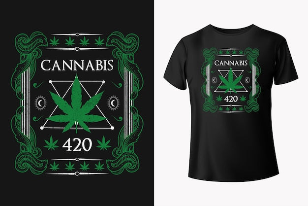 Next Print Skull Cannabis Weed T-Shirt.