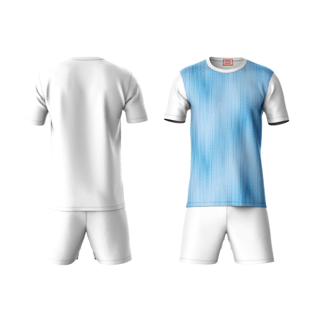 Premium sky blue sportswear coord set side angle view