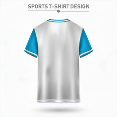 Next print Sky Blue White Sports Jersey T-Shirt for Men | Custom Cricket & Football Team Jersey India