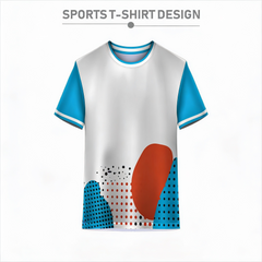 Sky blue and white custom sports jersey t-shirt for cricket and football team wear by NextPrint India