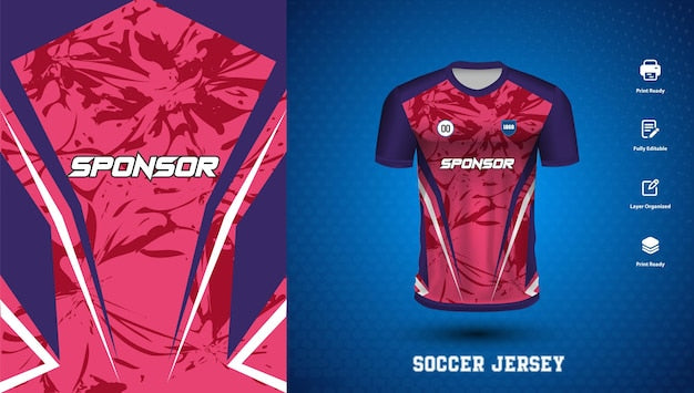 soccer jersey design for sublimation or sports tshirt design for cricket football