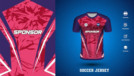 soccer jersey design for sublimation or sports tshirt design for cricket football