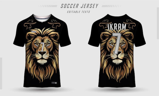 Next Print Soccer Jersey  with Lion Print.