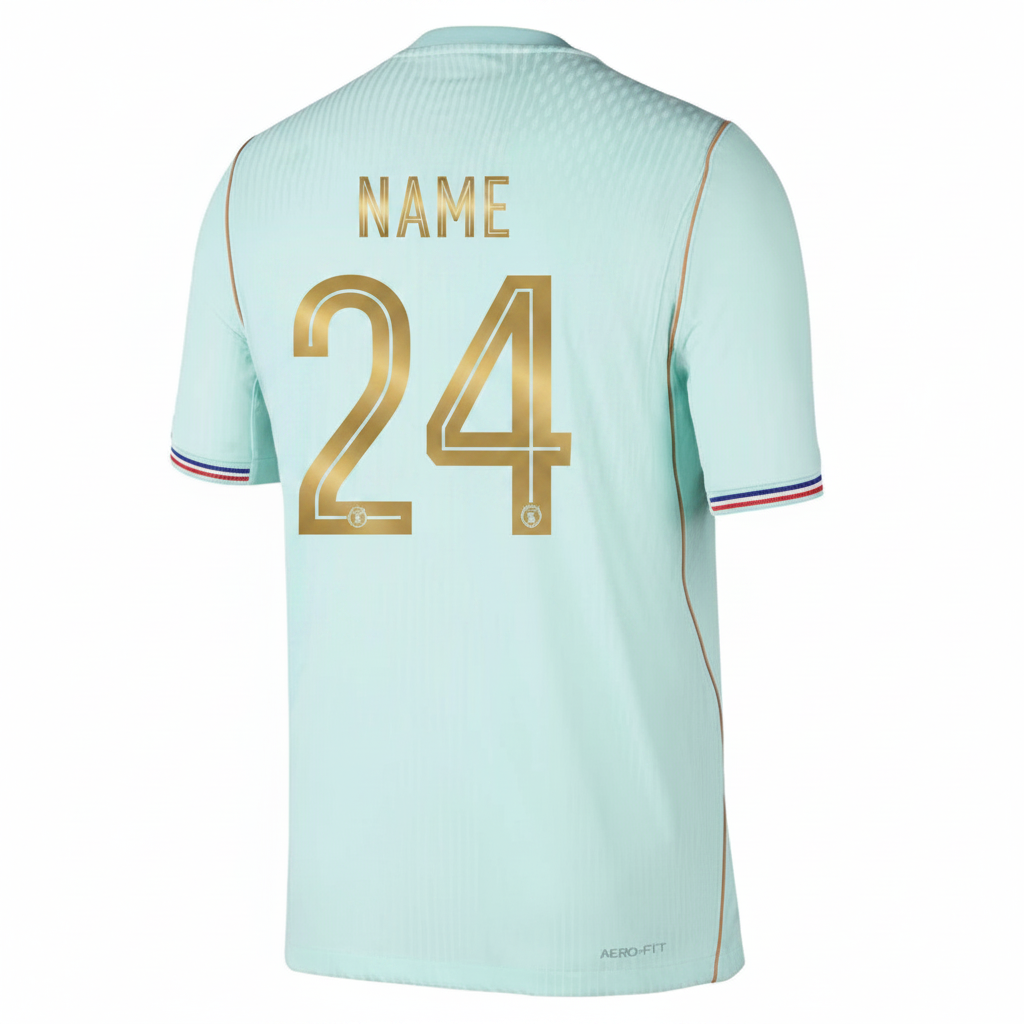 Custom Spain style football jersey with personalized name and number