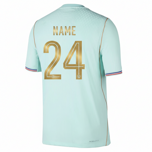 Custom Spain style football jersey with personalized name and number