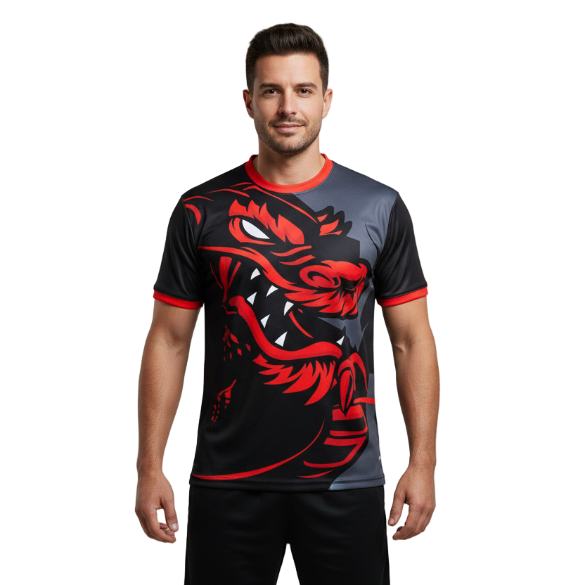 Next Print Sport Jersey With Dragon Print.