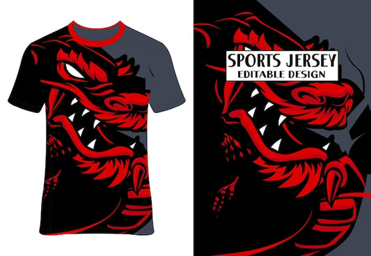 Next Print Sport Jersey With Dragon Print.