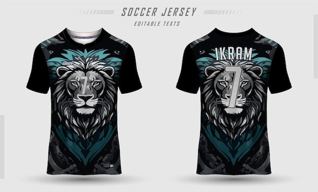 Next Print Sports Jersey Printed Black zinc Jersey lion Sports Jersey.