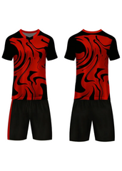 Next print Custom Black & Red Sports Jersey with Shorts | Team Uniform for Cricket, Football & Gym | India