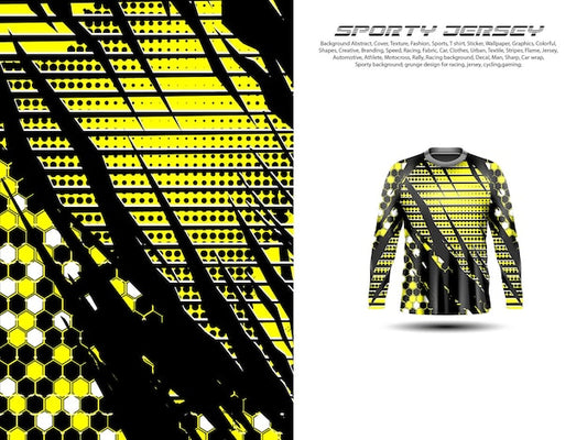 Next Print Sporty Jersey Long Sleeve Geometri Abstrack Grunge Printed.
