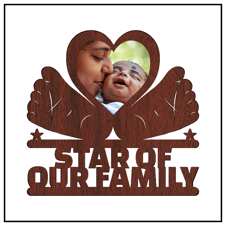 Star Of Our Family Wall Frame - Next Print