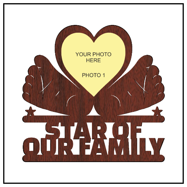 Star Of Our Family Wall Frame - Next Print