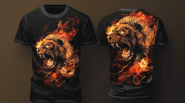 Next Print Stylish Colorful  Lion Printed T-shirts