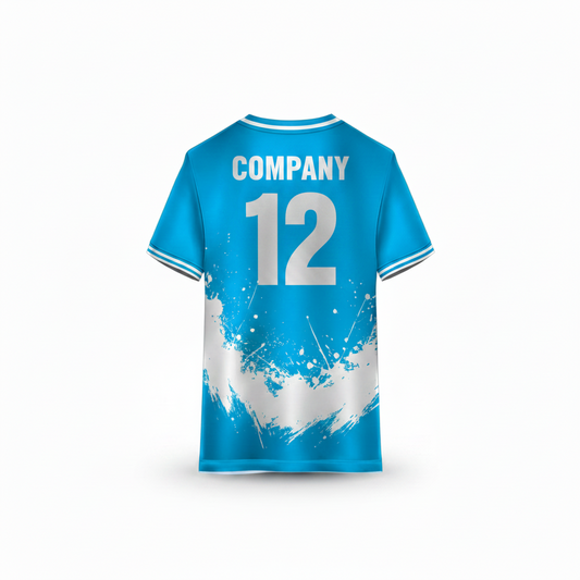Sublimation print sports jersey designed for custom athletic teamwear and sports branding businesses