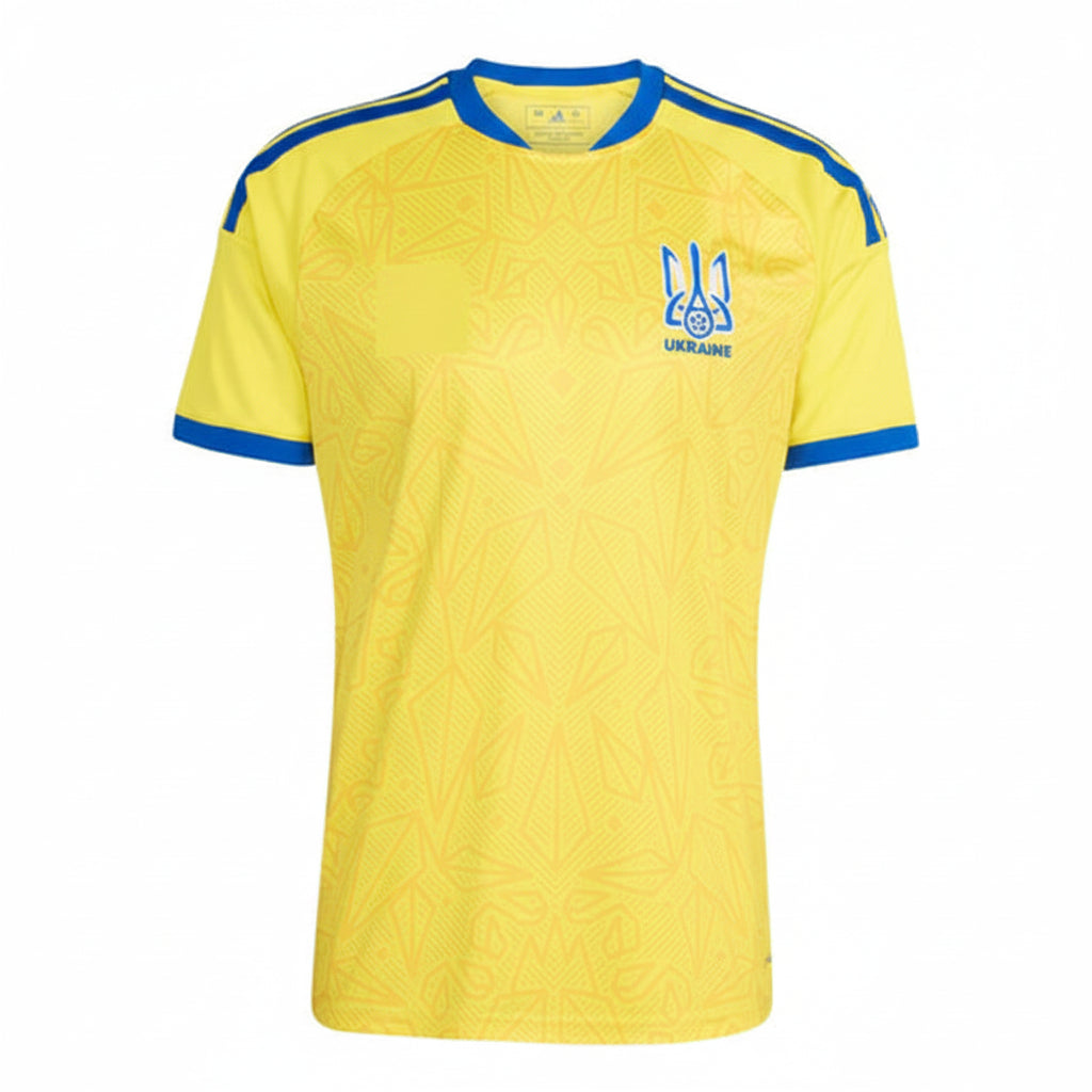 Sweden inspired yellow blue football fan jersey front view