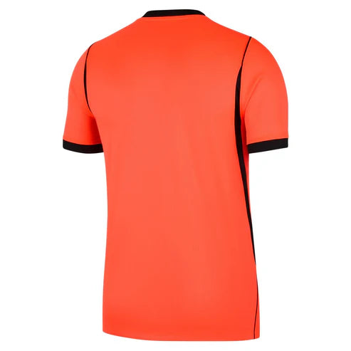 Red football jersey back side with custom player number