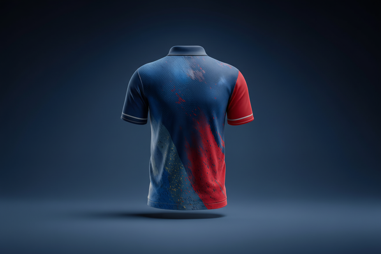 Next Print sport cricket jersey Blue combained with red colour t-shirt men and women