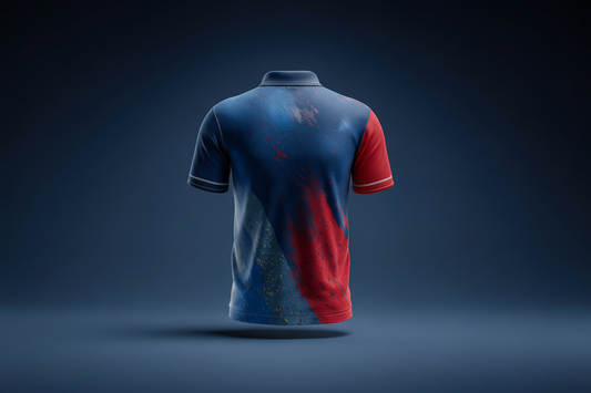 Next Print sport cricket jersey Blue combained with red colour t-shirt men and women