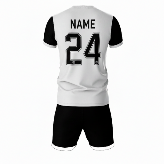 Teal pixel wave sports jersey set for men back view