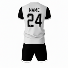 Teal pixel wave sports jersey set for men back view