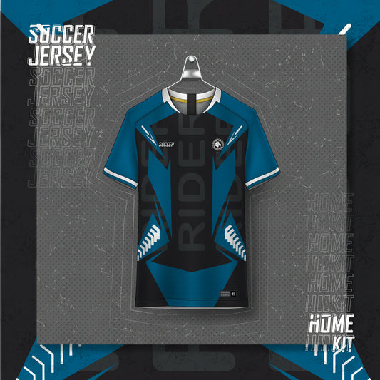 Teal sports jersey with shorts set for men custom name number football cricket team uniform India