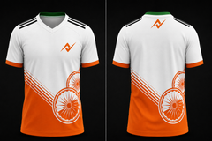 Tiranga salute national flag honour graphic jersey India