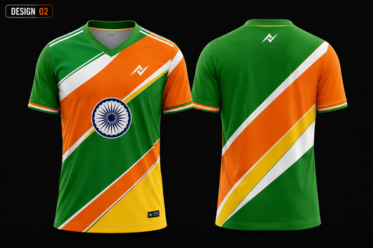 Proud India stands tall tricolor graphic jersey