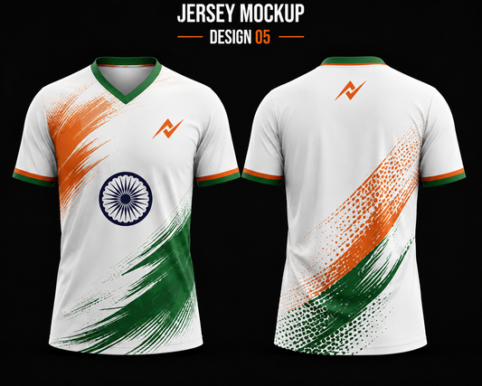 Tricolor star rising India bright future graphic jersey