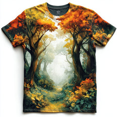 Next Print  A vibrant forest scene on a tshirt