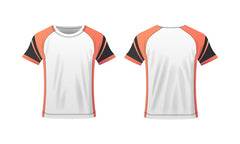 Next Print Tshirt mockup Flat orange Tshirt mockup for your design Tshirt football layout Vector illustration