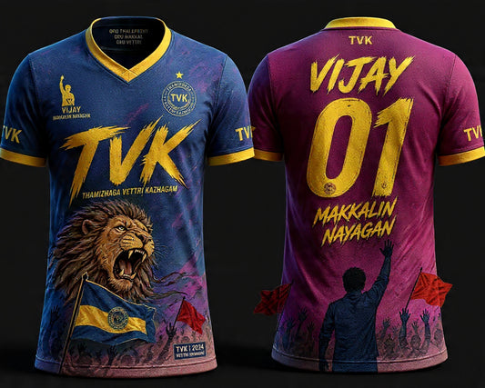 Thalapathy Vijay fan jersey back Makkalin Nayagan print