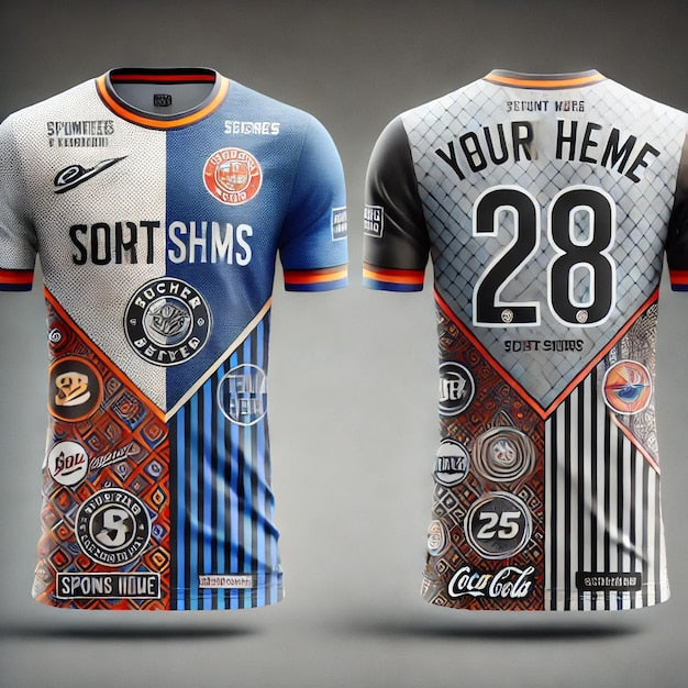 two jerseys Soccer jersey design for sublimation sport t shirt design