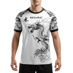 Next Print two white shirts with a dragon on the front and the word gargo on the front