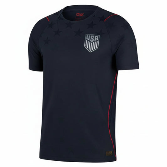 USA inspired dark navy football fan jersey front view
