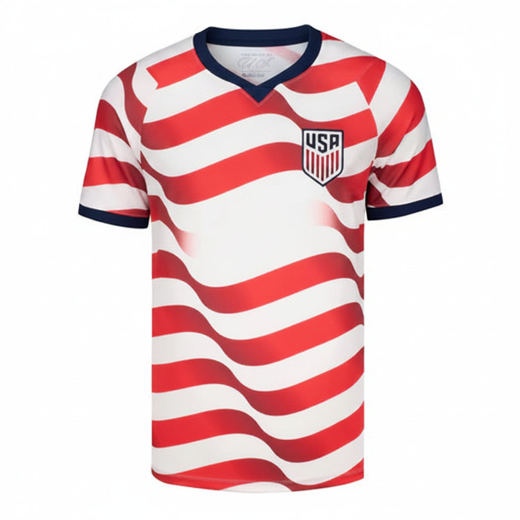 USA inspired football fan jersey front view