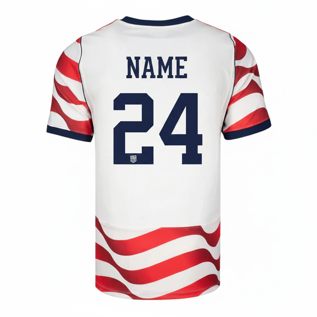 Custom USA style football jersey with personalized name and number