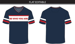 Next Print V neck tshirt with color block vector file
