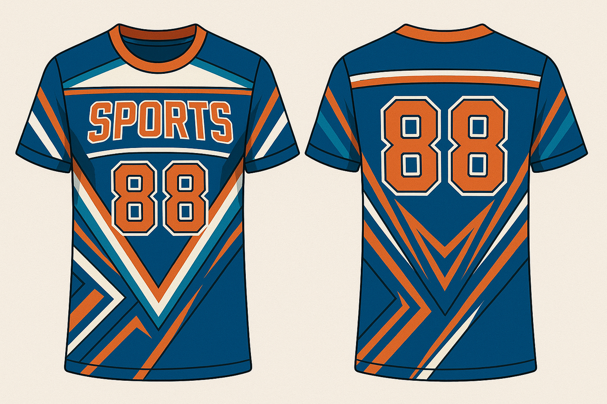 Vector jersey retro design for sublimation