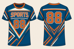 Vector jersey retro design for sublimation