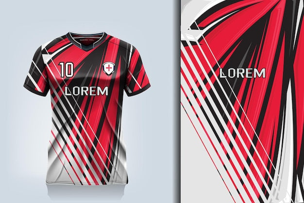Vector soccer jersey design for sublimation