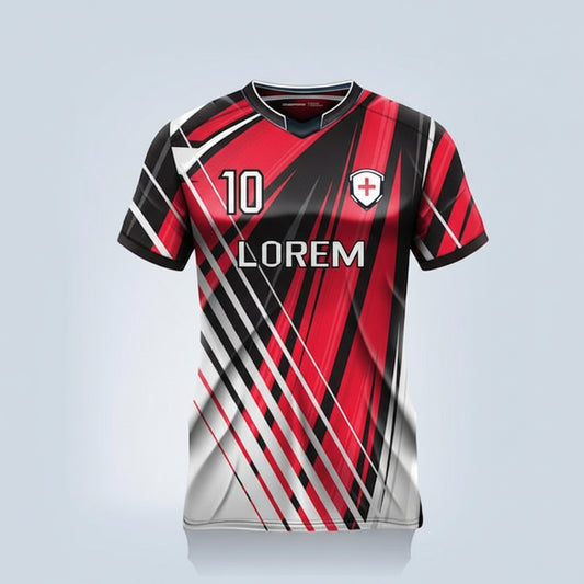 Vector soccer jersey design for sublimation