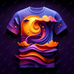 Next Print  Vibrant and Psychedelic Northern Lights Inspired T shirt